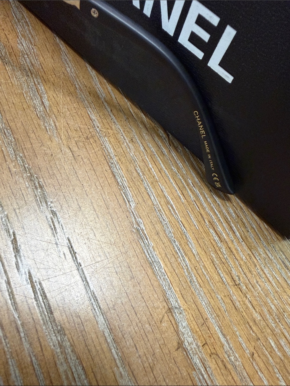 CHANEL Black & Silver Oversized Square Sunglasses with CC Logo - Picture 10 of 10